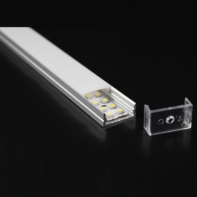 W23.5mm*H10.9mm (largeur intérieure 20mm) Profilé en aluminium LED sans aile