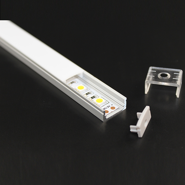 W17.1mm*H8.5mm (largeur intérieure 12.2mm) Profilé en aluminium LED sans aile